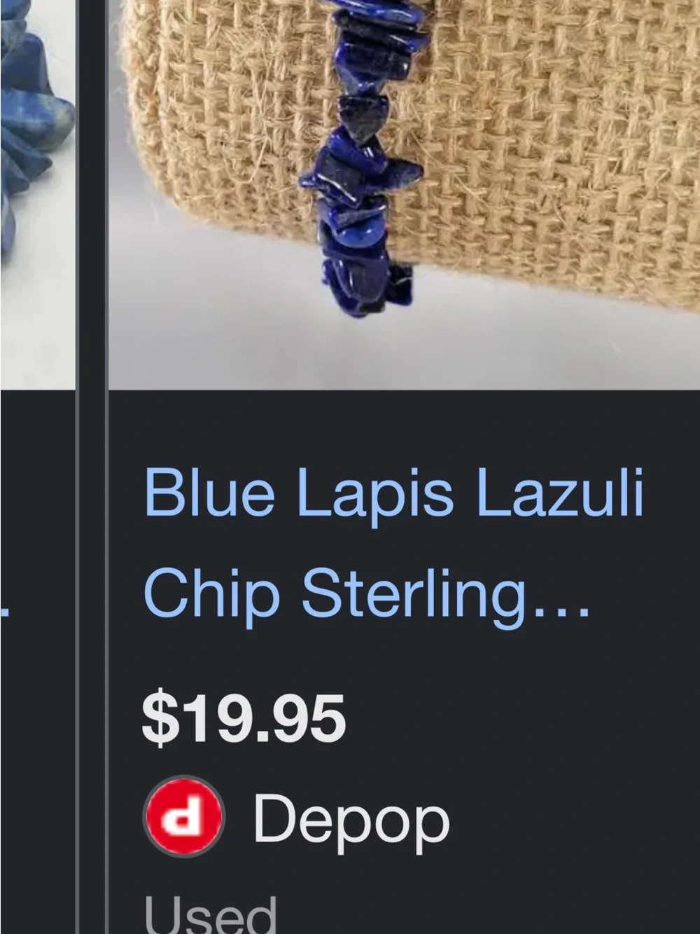 Natural Blue Lapis Chip Stretch Bracelet - Women's Jewelry